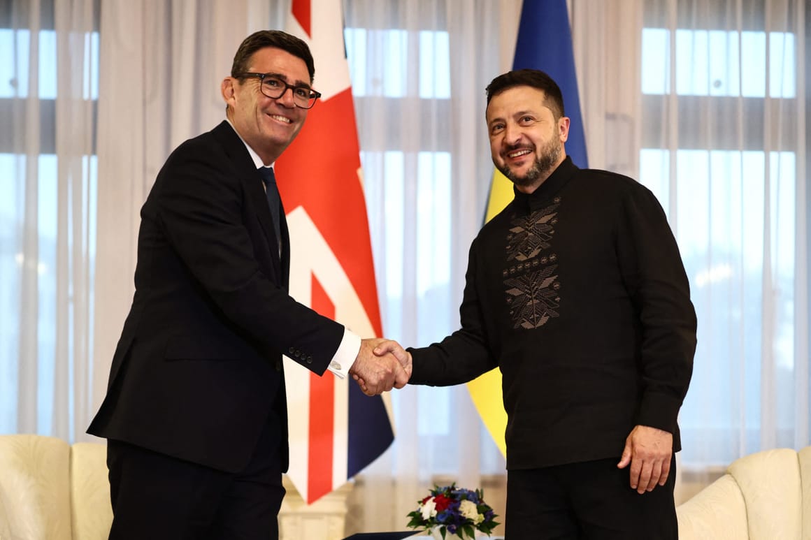 Burnham pledges ‘rock-solid support’ for Ukraine as Zelenskyy makes UK trip