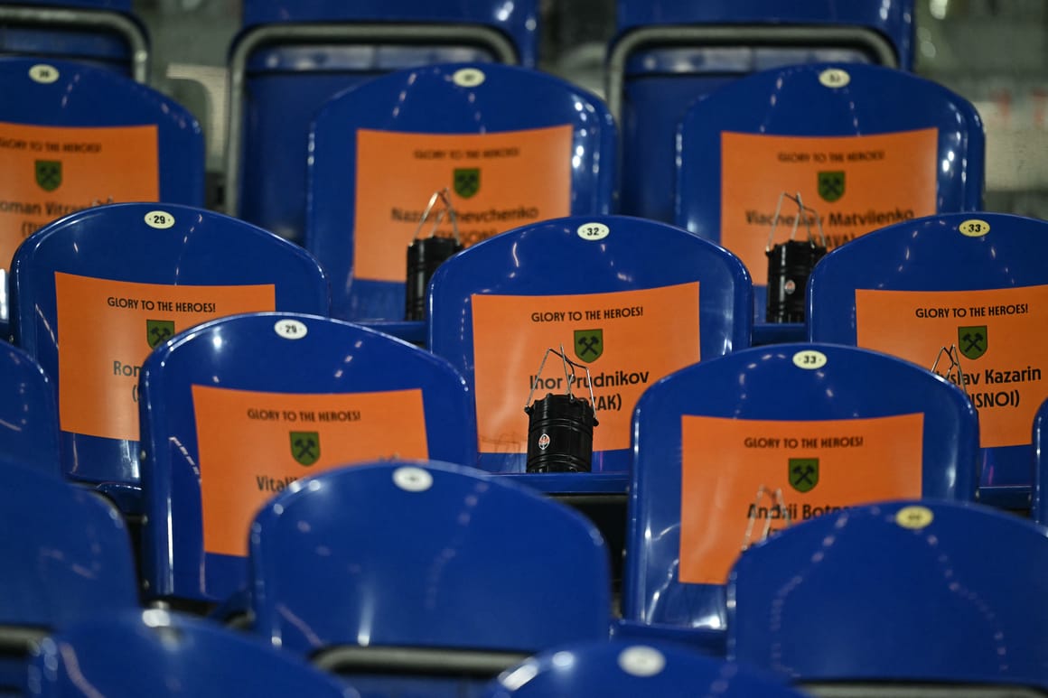 Ukraine brings war effort to football’s Champions League