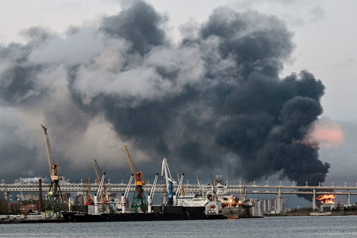 Ukraine strikes oil facility in St. Petersburg as part of ‘massive’ drone attack
