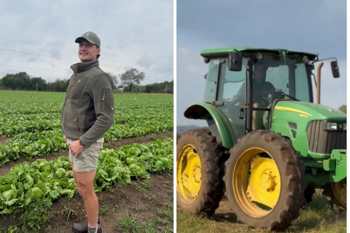 Baas van die plaas: Franco Mostert shows off his farm