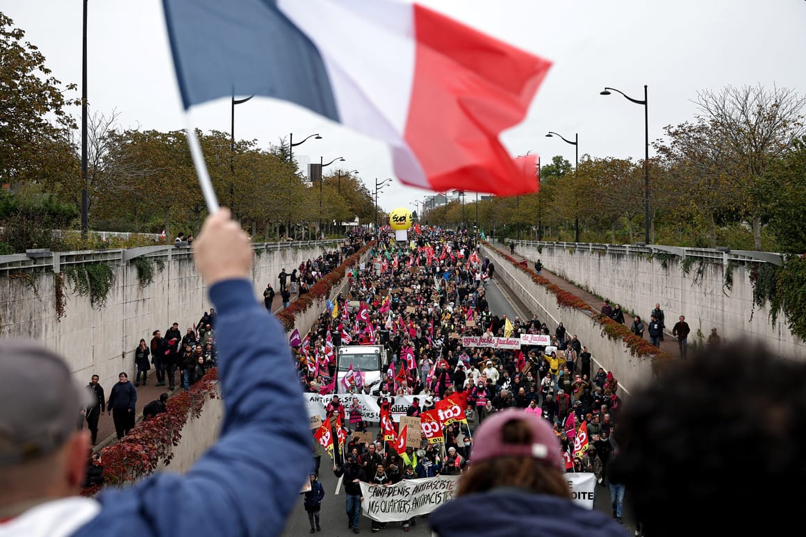 French protests see fewer early incidents as tighter policing draws criticism